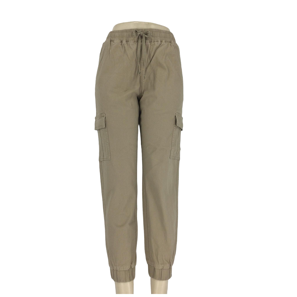 Pantalones Jogger Cargo Twill Khaki para mujer