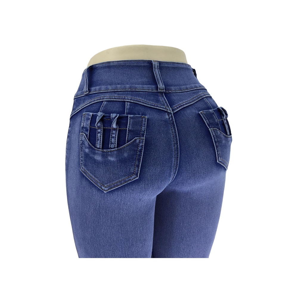 Women's High-Waisted Denim Capri Pants