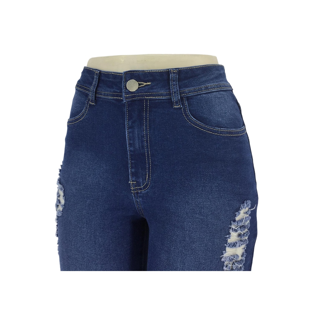 Women's High-Waisted Distressed Flare Jeans