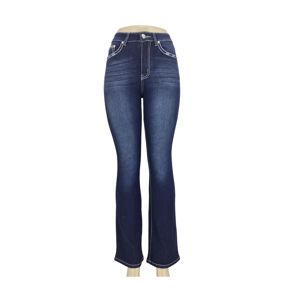 High Waisted Butterfly Embroidered Bootcut Jeans